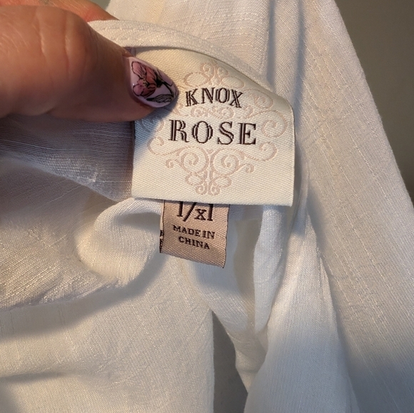 Knox Rose Boho White FRINGE Poncho - Picture 11 of 13